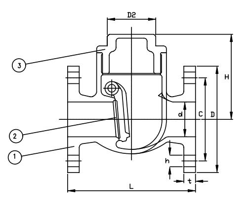 JIS F7371 Marine Bronze Check Valve